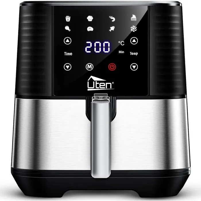 Friteuse Sans Huile 5.5L Friteuse À Air Chaud Electrique Multifonction Air Fryer Écran Tactile Lcd Avec 7 Programmes 1700W[PE555]