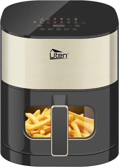 Friteuse Sans Huile 5.5L- UTEN - Airfryer 5.5L - 2000 WAvec Enêtre VisuelleÉcran Tactile14 Programmes