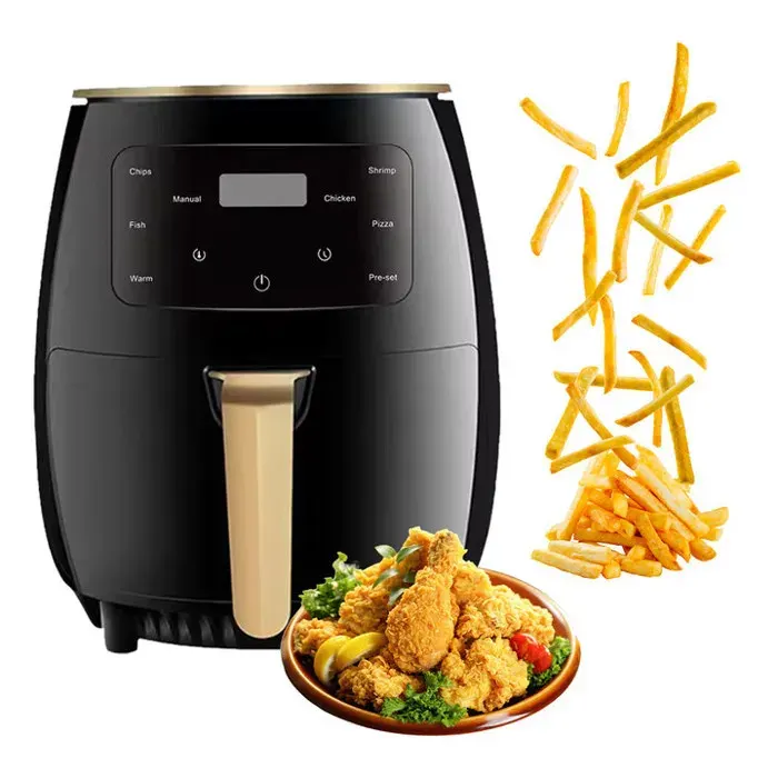 Friteuse sans huile - 6 programmes - Air Fryer 4.5L - Friteuse à Air Chaud - avec Écran Tactile - Friture/Grillades/Chauffage