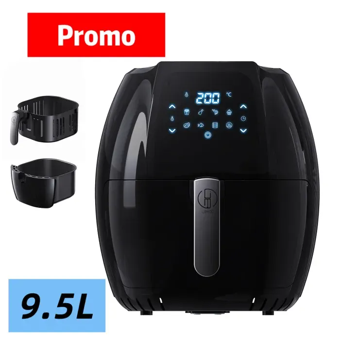 Friteuse Sans Huile 8 Programmes - Friteuse à Air 2000W 80-200°C Écran Tactile 8L Panier Amovible