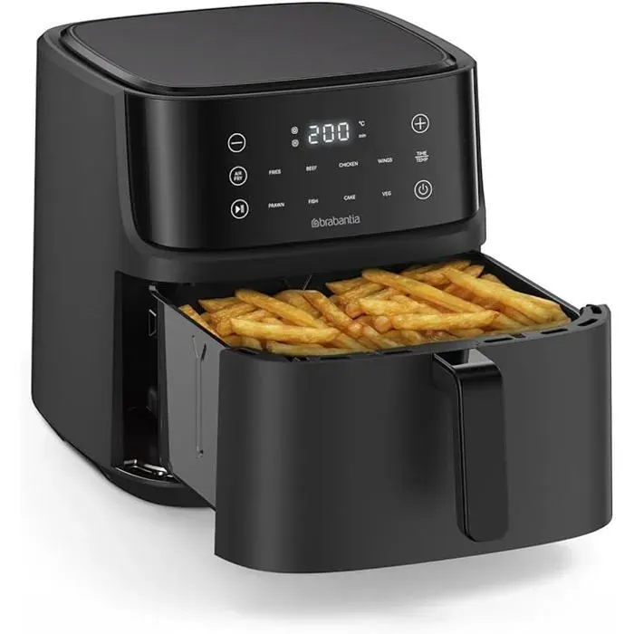Friteuse Sans Huile Air Fryer Brabantia XXL 76L 1700W – Écran Tactile Digital – 8 Programmes – 80-200°C – Sans PFAS – BBEK1138