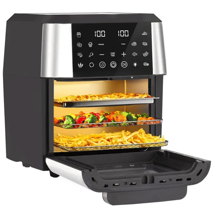 Friteuse sans huile AirMax 1280 - Airfryer Capacité 12L-12 Programmes de Cuisson-1800W