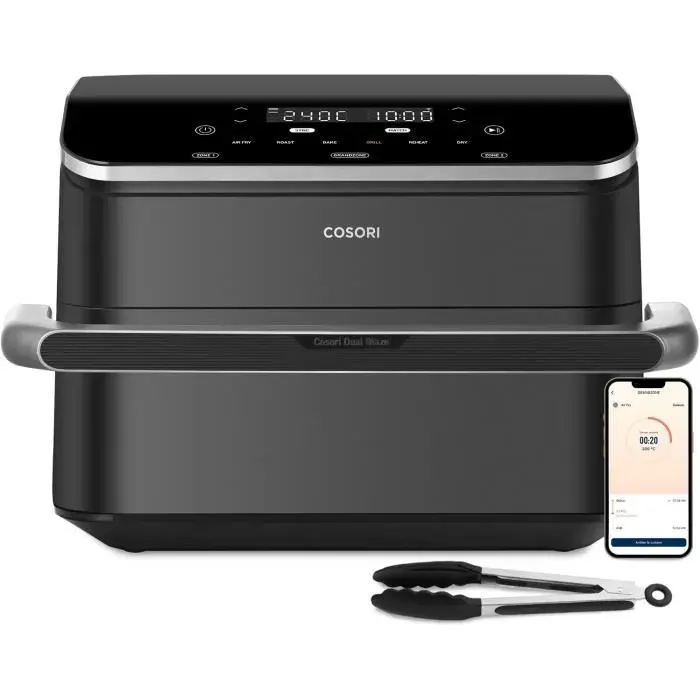 Friteuse sans Huile - COSORI - Twinfry 10L - 6-en-1 - Économie dénergie 45% - Température 35-240°C