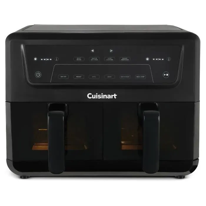 Friteuse sans huile CUISINART - Airfryer AFD10XBLE - Capacité 104L - Double cuves - Noir - 2400W