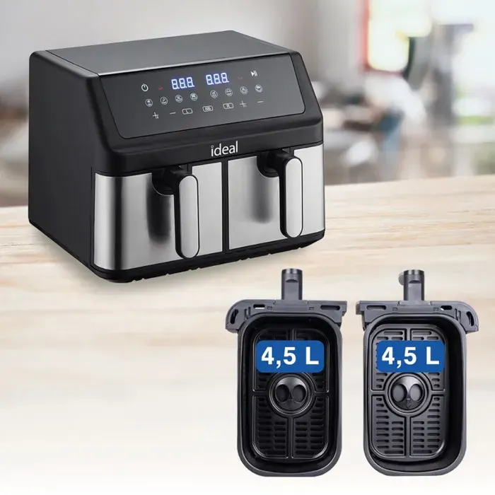 Friteuse sans huile - ELDOM - ELDOM IK1500 - 9 L - 2000 W - Dual Crisp