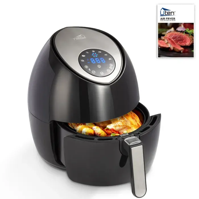 Friteuse Sans Huile Électrique 4.5L - UTEN -7 Programmes Air FryerÉcran Tactile LED1500WMinuteur et Réglateur