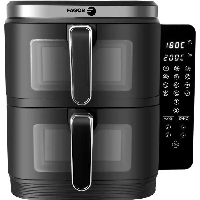 Friteuse sans huile FAGOR - Airfryer FGD11 - Capacité 11L - Double cuves 55 L - 12 programmes de cuisson - 2800W
