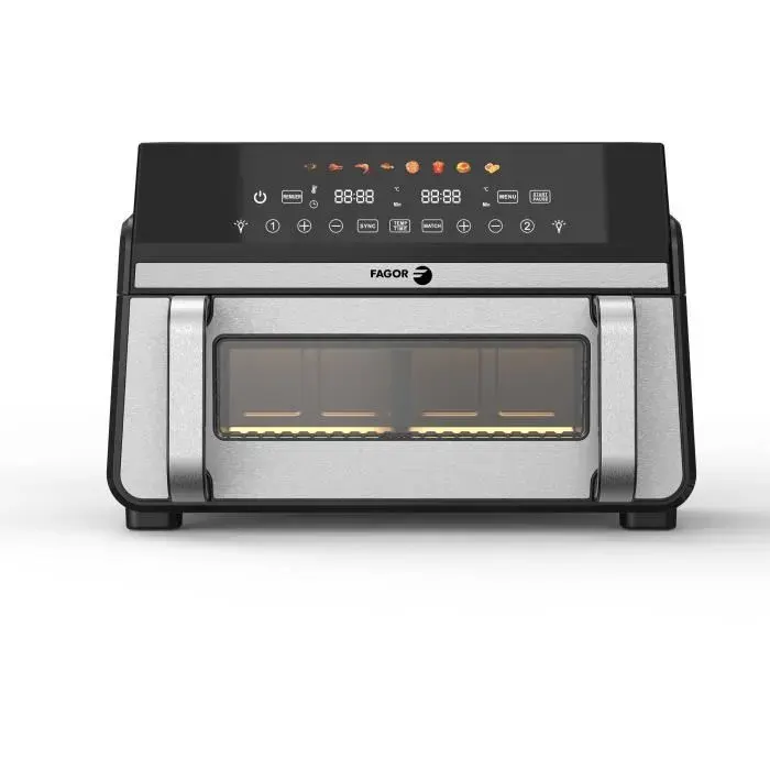 Friteuse sans huile - FAGOR - FG10AF - 11L - 2400W - Double cuve - Ecran digital - 8 programmes - Airfryer famille