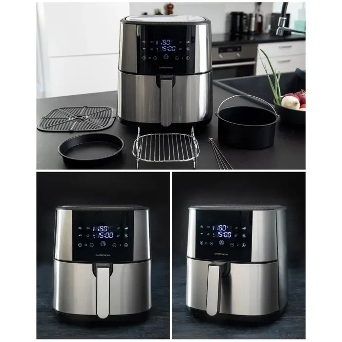 Friteuse sans huile - GASTRONOMA - Gastronoma 18290007 Airfryer - 8 L - 1800 W - Écran tactile LED 8 programmes