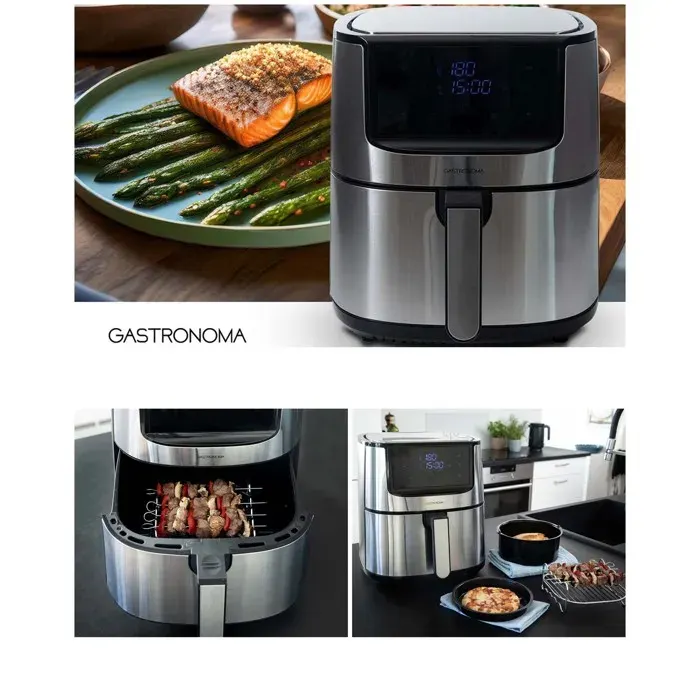 Friteuse sans huile - GASTRONOMA - Gastronomas - 8 L - 1800 W - Revêtement céramique sans PFAS