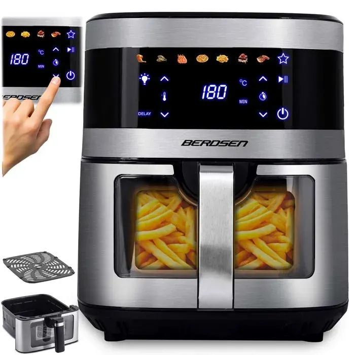 Friteuse sans huile - JANSHOP - BD-656 - 91 L - 1700 W - Écran tactile