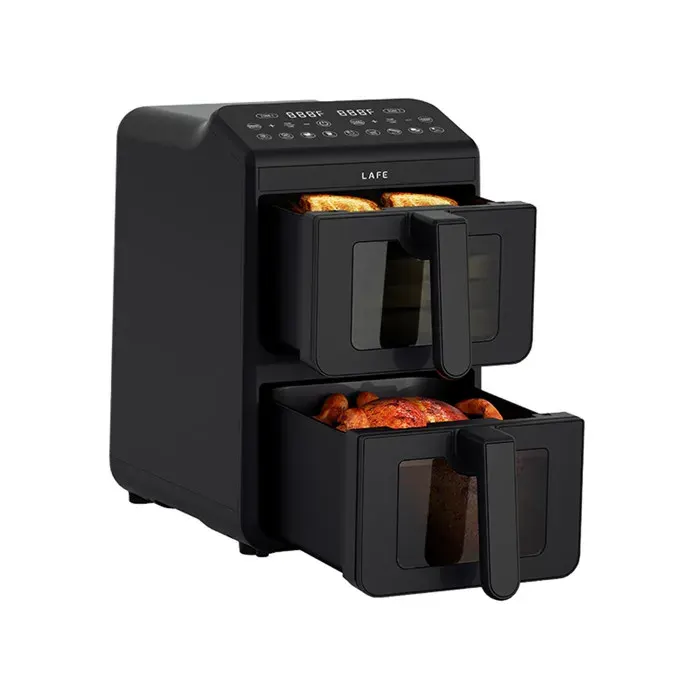 Friteuse sans huile LAFE air fryer 2 compartiments 5 L puissance 2460 W écran LCD Dual Fry