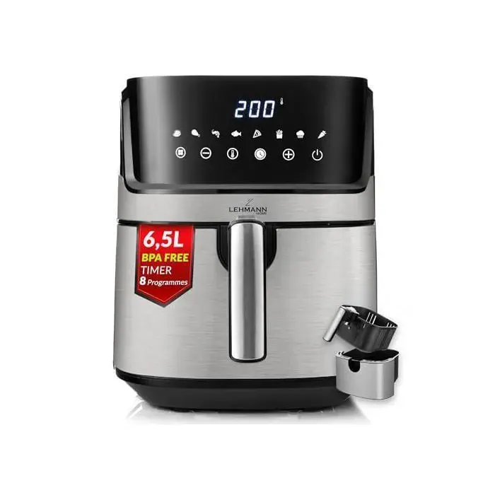 Friteuse sans huile - LEHMANN - 65 L (1700 W) - 8 programmes - Écran tactile - Panier antiadhésif lave-vaisselle