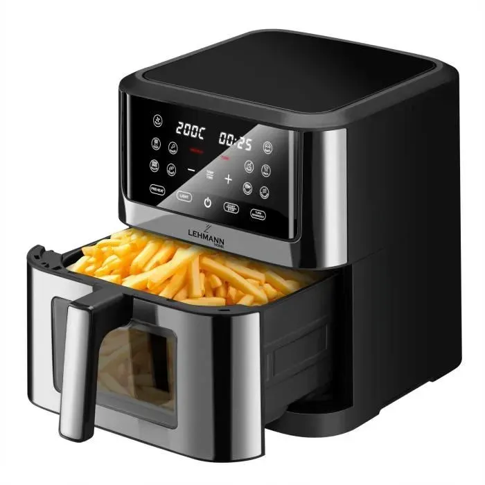 Friteuse sans huile - LEHMANN - Lehmann Bakado - 8 L - 1800 W - Écran tactile — coloris Noir