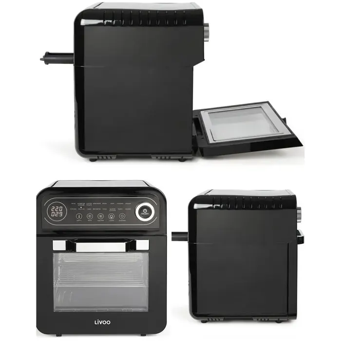 Friteuse sans huile - LIVOO - Air chaud 3 tiroirs - 12 L - 1600 W - 16 programmes