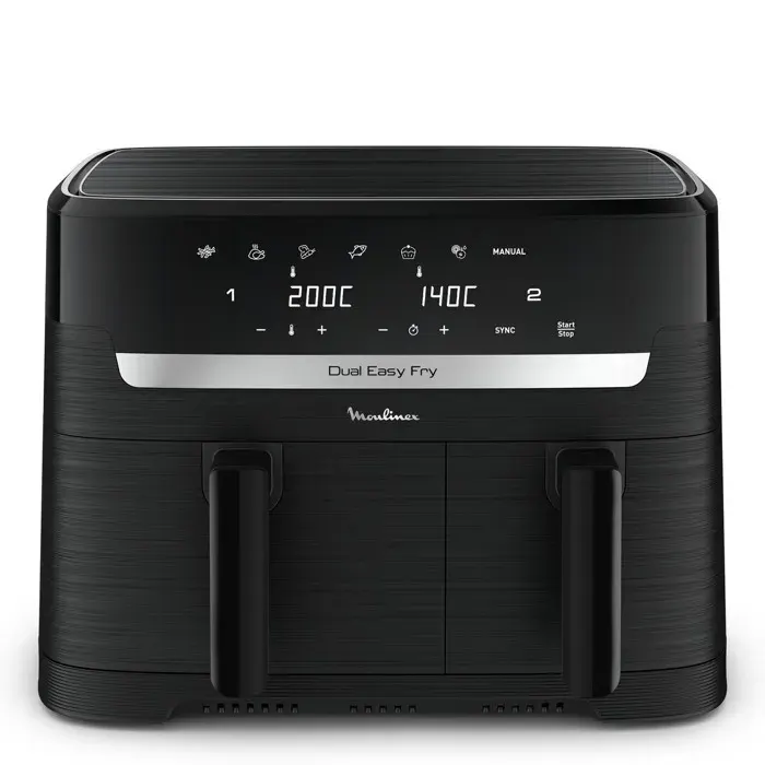 Friteuse sans huile Moulinex Air Fryer Easy Fry Dual 2 tiroirs EZ901N20 — vue 3