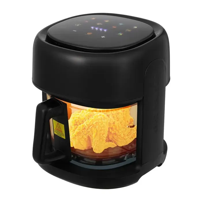 Friteuse sans Huile Multifonctionnelle - Friteuse à air Visible 3.3L - Friteuse sans Huile 80-190°C - Air Fryer Chronométrable Noir