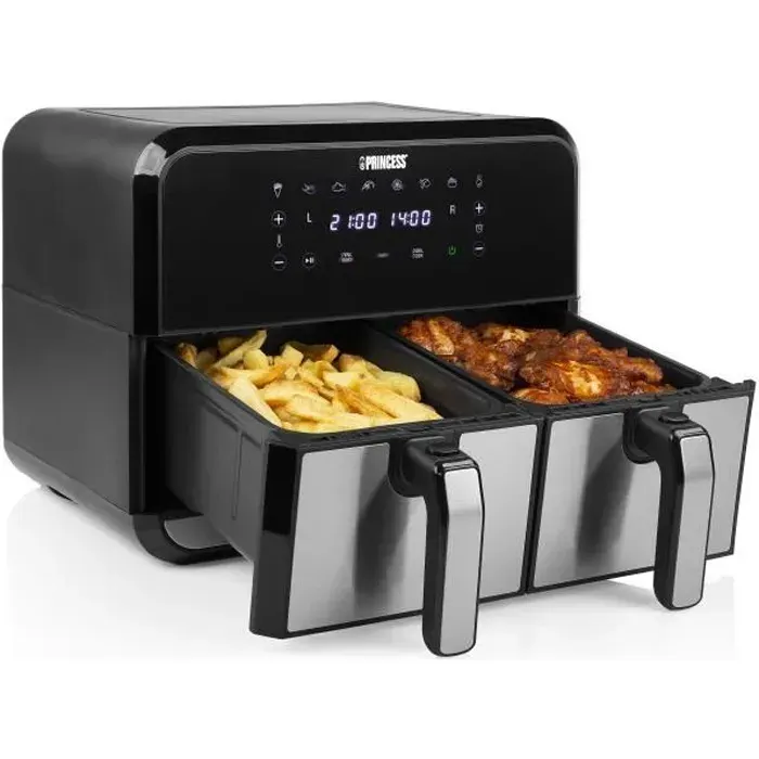 Friteuse sans huile - Princess - 182074 - Double panier - 2 x 4 litres - 1600 W