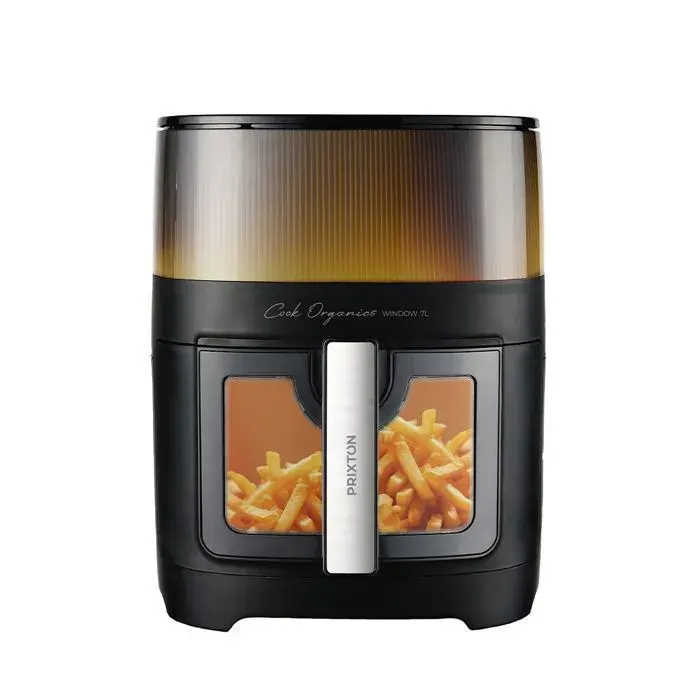 Friteuse sans huile PRIXTON Cook Organics Pro 7 litres Commande tactile 1500 W 12 Programmes avec Fenêtre Noir