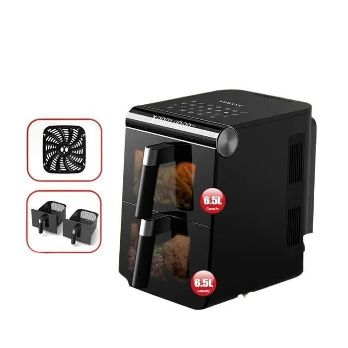 Friteuse sans huile SOKANY10084 Air Fryer 13L Ecran LED13 Menus3400W 2 tiroir Visuel Cuisson 360°