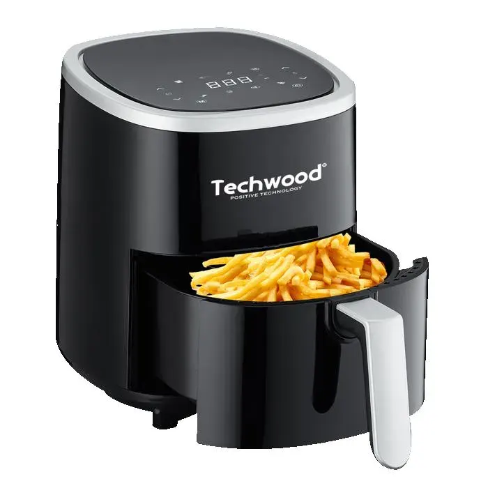Friteuse sans huile Techwood TFR-358SHD 3.5 L ~ 1 Kg de frites Puissance 1200W Coloris Noir
