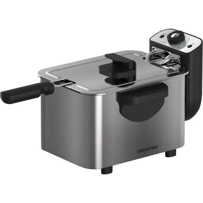 Friteuse Smarton FR 350 - Cuve inox 3 L - Jusquà 1 kg daliments - 2200 W - Thermostat 140-190°C