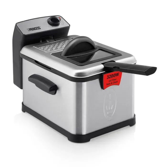 Friteuse Superior Deep Fat Princess 183001 - Filtres de sécurité et zone froide - Puissance de 3200 W - 3 L