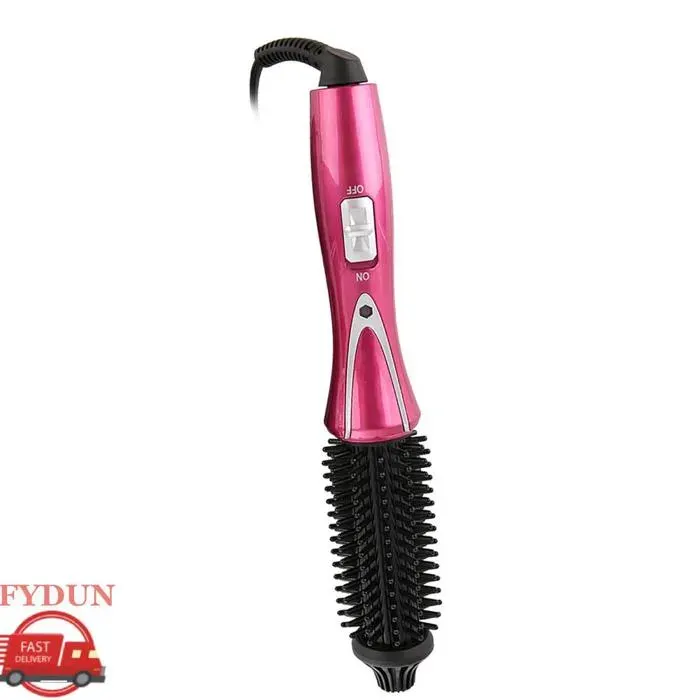 FYDUN Brosse coiffante chauffante Brosse à friser chauffante pliable revêtement en céramique beaute peigne Prise UE 100-240V
