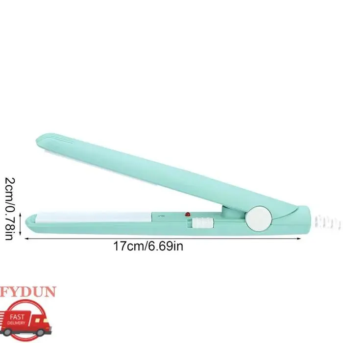 FYDUN Hair Saiderener 2 en 1 mini coiffure lisseur en céramique tourmaline plaque chauffante burler plate matcha vert beaute peigne
