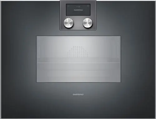 GAGGENAU BS471102 Série 400, Four intégrable compact vapeur, Anthracite, Largeur 60 cm, Charnière de la porte: À gauche