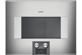 Gaggenau Serie 400 BM454110 - Four combiné - encastrable - niche - largeur : 56 cm - profondeur : 55 cm - hauteur : 45 cm - avec système auto-nettoyant - inox sous verre — vue 2
