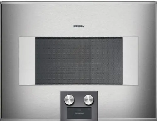 Gaggenau Serie 400 BM454110 - Four combiné - encastrable - niche - largeur : 56 cm - profondeur : 55 cm - hauteur : 45 cm - avec système auto-nettoyant - inox sous verre