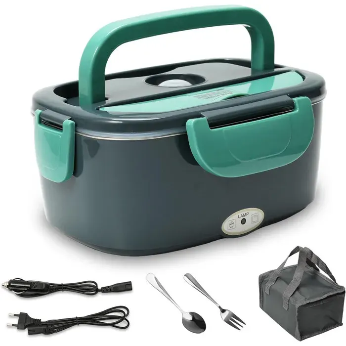Gamelle Chauffante - 2 en 1 - 60W - Chauffage Intelligent - 12V/24V/110V/220V - Pour Voiture et Maison