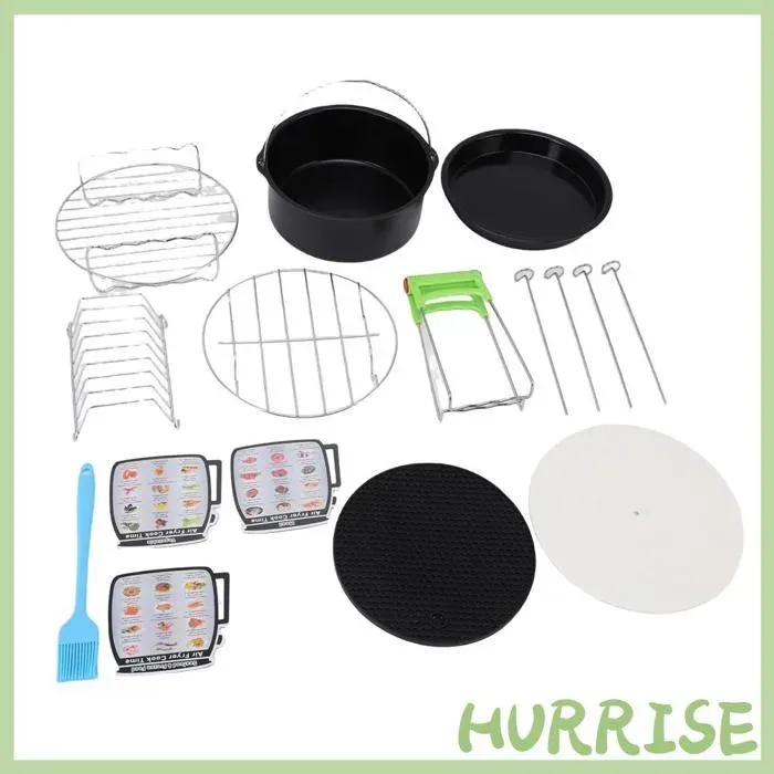 Garosa Ensemble daccessoires pour friteuse Kit daccessoires pour friteuse à air grille de friteuse en electromenager electrique