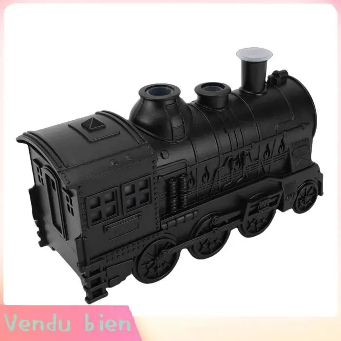 Garosa Humidificateur dair Humidificateur en forme de Train avec veilleuse diffuseur d essentielle informatique pack Noir