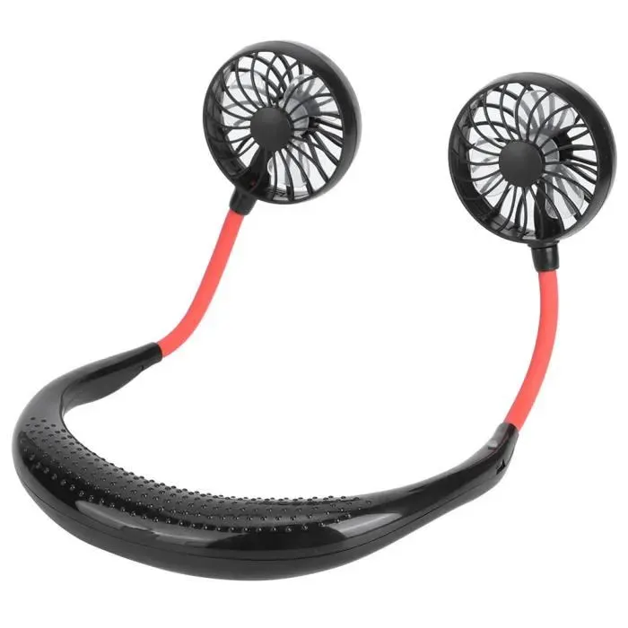 Garosa Ventilateur électrique USB Mini ventilateur suspendu au cou mains libres portable ventilateur rechargeable USB pour camping
