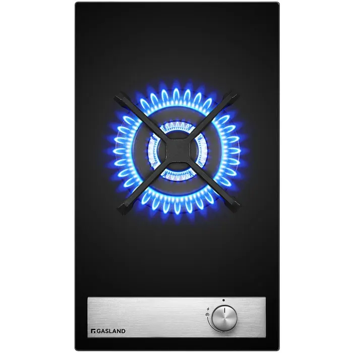 GASLAND GH12BF Plaque de Cuisson Gaz 1 Feux Plaque gaz Verre trempé GPL/gaz naturel Noir 30 cm