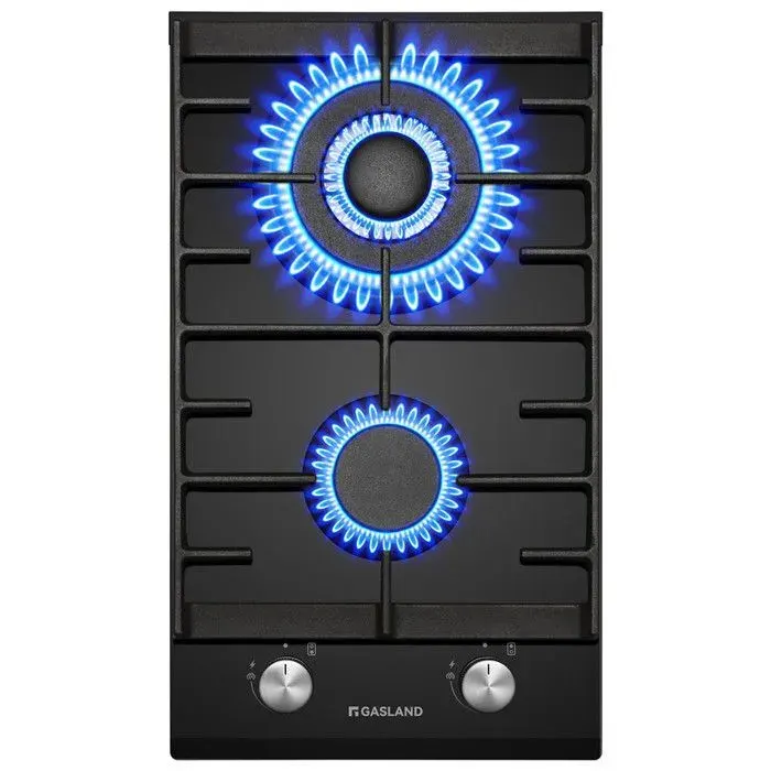 GASLAND GH2302BG1FC Plaque de Cuisson Gaz 2 Feux Plaque gaz Verre trempé GPL/gaz naturel Noir 30 cm