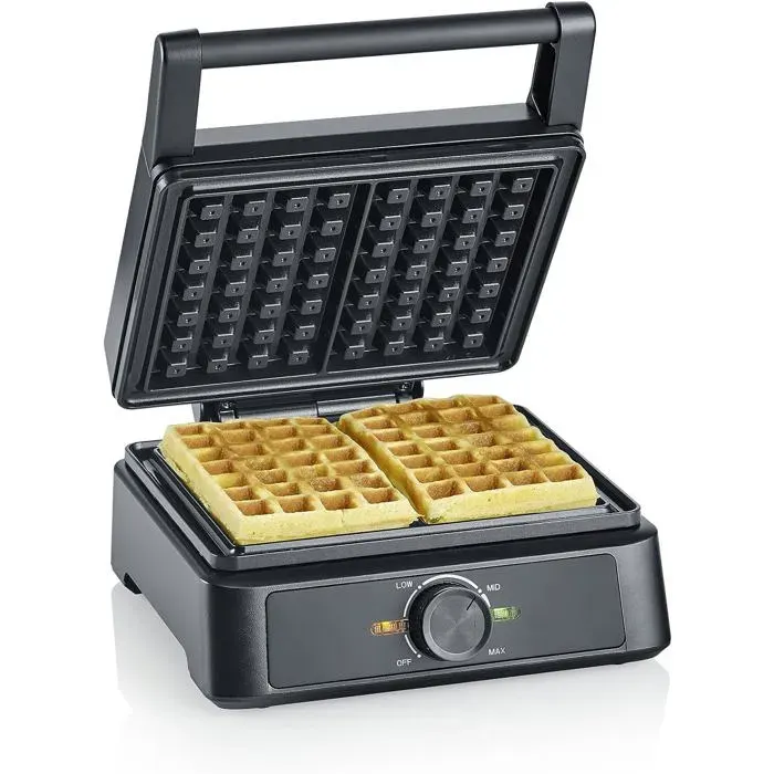 Gaufrier 1 600 W Appareil À Gaufres Au Revêtement Antiadhésif Pour Gaufres Belges Moelleuses Et Croustillantes Machine À Gaufre S