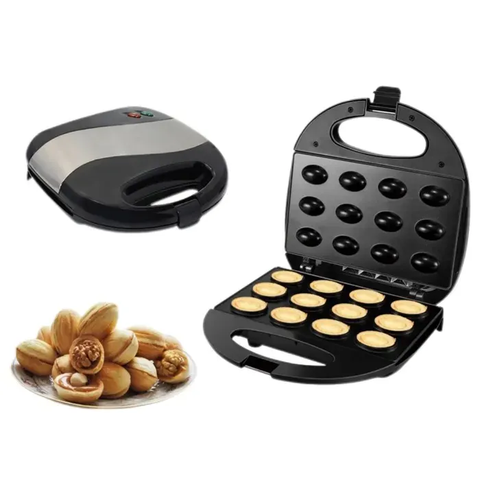 Gaufrier 750W Machine Électrique de Cuisson de Biscuits Aux Noix Revêtement Antiadhésif Machine à Pâtisserie pour Noix