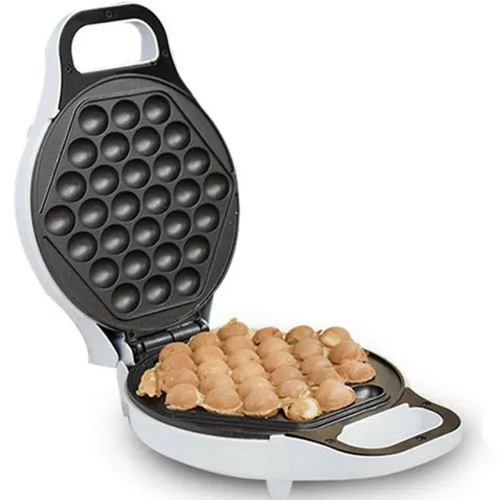 Gaufrier à Bulles - Royal Swiss - Gaufres Moelleuses - Revêtement Anti-Adhésif - 700 Watt - Blanc