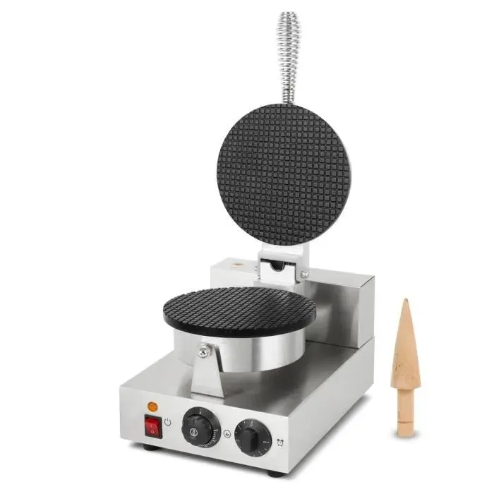 Gaufrier à Cornets de Glace - VERTES - FD4-HE-01 - 24 Gaufres/Heure - Réglable 0-300°C - Minuterie