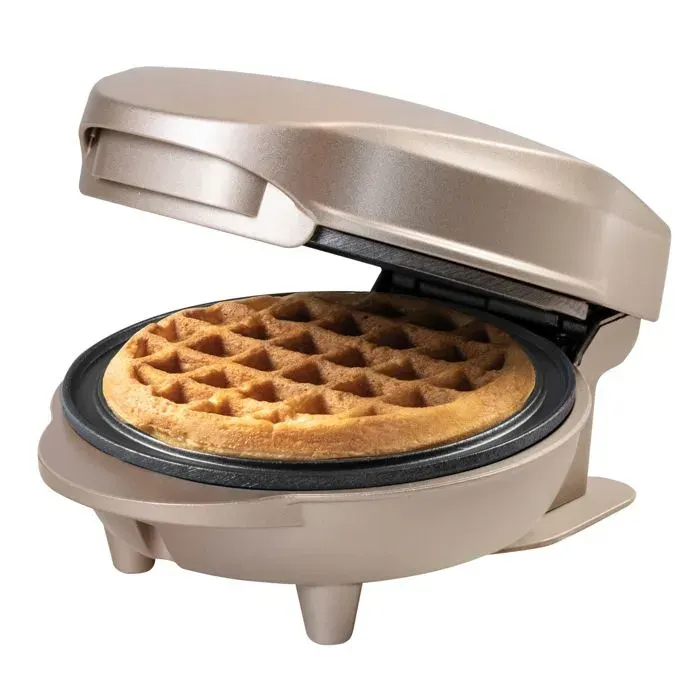 Gaufrier - BESTRON - AMW500SAT - 550 W - Revêtement antiadhésif - Mini-gaufres crêpes — coloris Beige