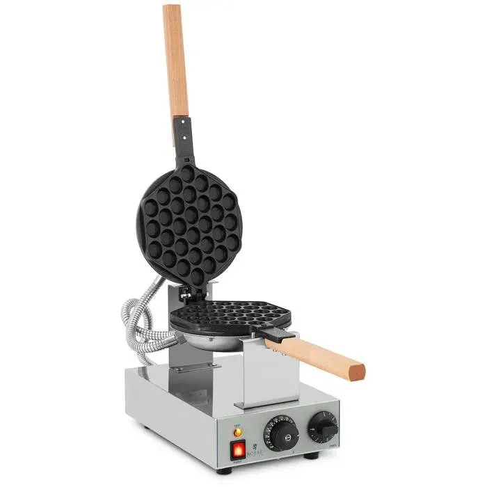 Gaufrier Bubble - ROYAL CATERING - RCWM-1400-B - Gris - Cuisson uniforme - Gaufres hexagonales pliables