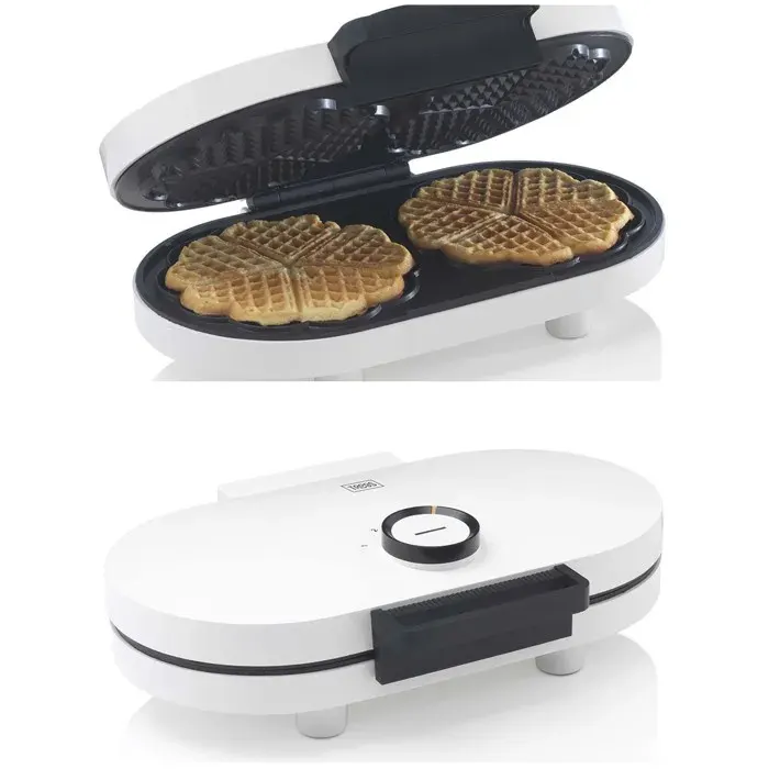 Gaufrier double en forme de cœur - NEDIS - Trebs 13120 - 10 gaufres - 1200 W - 5 positions (max. 230°C)
