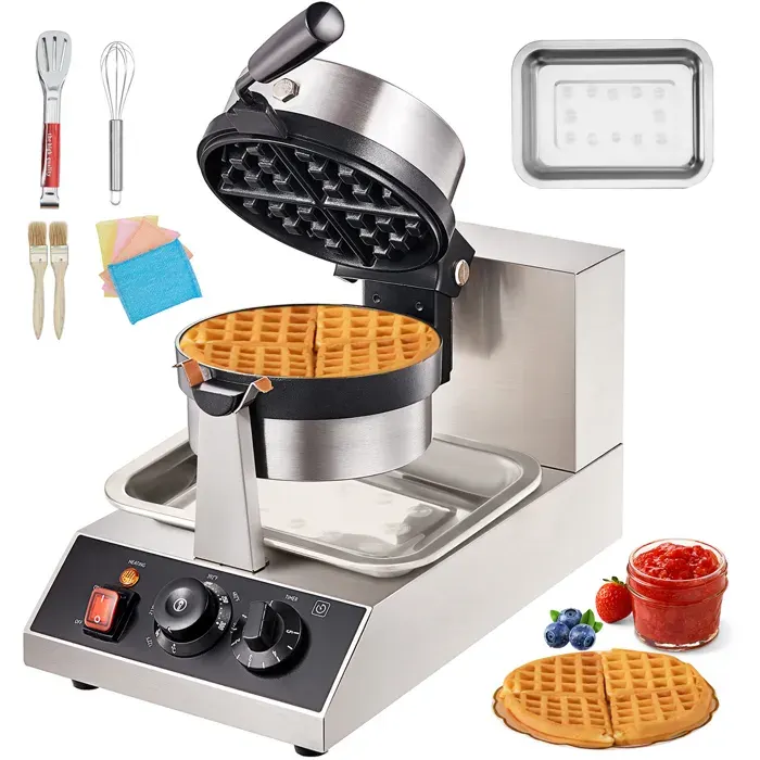 Gaufrier - DUOKU - EWF-2205 - 1300W - Rotatif - Antiadhésif - Acier Inoxydable