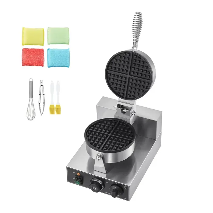 Gaufrier - DUOKU - HT-1 - 1230 W - Acier Inoxydable - Antiadhésif - Contrôle Température