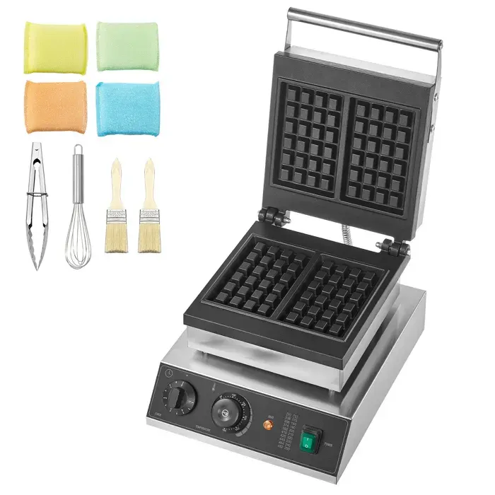 Gaufrier - DUOKU - HT-2210 - 2000 W - Acier Inoxydable - Antiadhésif