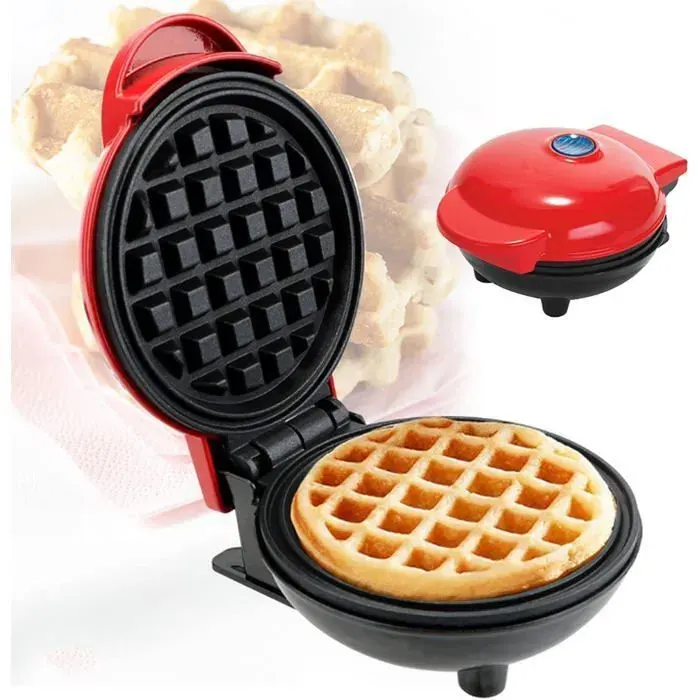 Gaufrier électrique antiadhésif - - 115 cm - Compact - Facile à nettoyer - Idéal pour gaufres belges GAUFRIER