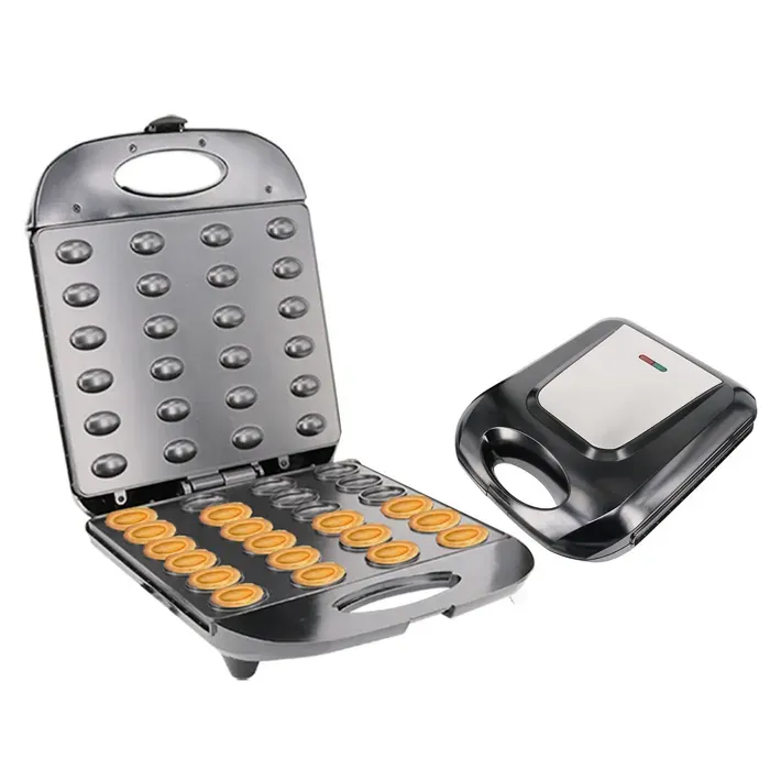 Gaufrier Électrique avec Revêtement Anti-adhésif Machine à Noix pour 24 Moitiés de Noix Machine à Biscuits Grande Puissance de